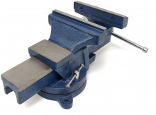 HBM Profi Bankschroef met Draaibaar Onderstel, Maximale Klembreedte 100 mm
