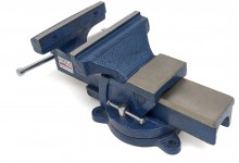 HBM Profi Bankschroef met Draaibaar Onderstel, Maximale Klembreedte 100 mm