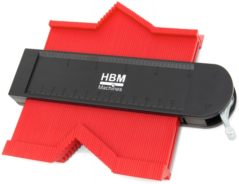 HBM Professionele Magnetische Profielmal 305 x 130 x 21 mm met Vergrendeling en Waterpas