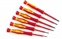 HBM Professionele 6-delige VDE precisie schroevendraaierset Sleufkop en Philips HBM Professionele 6-delige VDE precisie schroevendraaierset Sleufkop en Philips