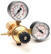 HBM reduceertoestel met dubbele manometer en W24,32 x 1/14” R luchtaansluiting