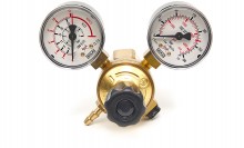 HBM reduceertoestel met dubbele manometer en W24,32 x 1/14” R luchtaansluiting