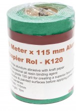 HBM Schuurpapier Rol 10 meter x 115 mm Aluminiumoxide Korrel 60 voor Metaal