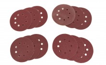HBM 12-delige set schuurvellen 125 mm korrel 60/80/100/120 voor variabele excenterschuurmachine 320 watt