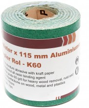 HBM Aluminiumoxide Schuurpapier Rol 10 m x 115 mm Korrel 60 voor Metaal