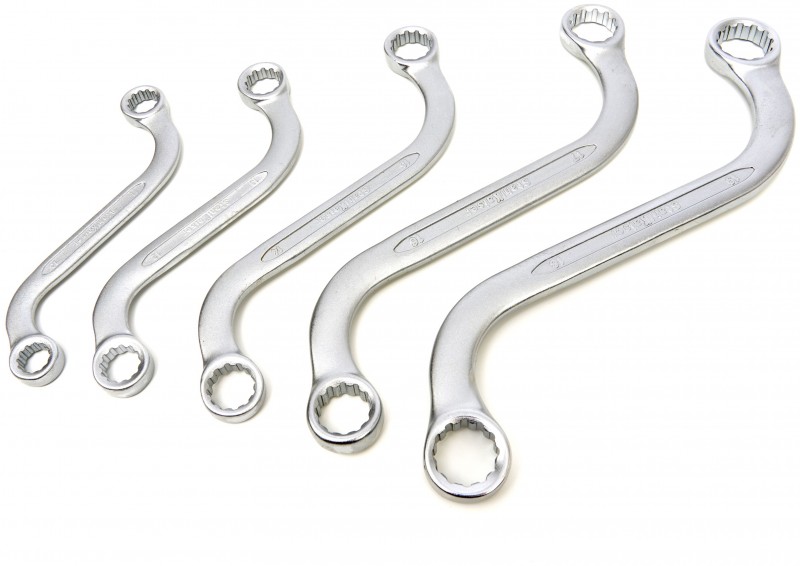 Stahlkaiser 5-delige dubbele ringsleutelset 10-19 mm
