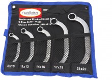 Stahlkaiser 5-delige dubbele ringsleutelset 8-22 mm
