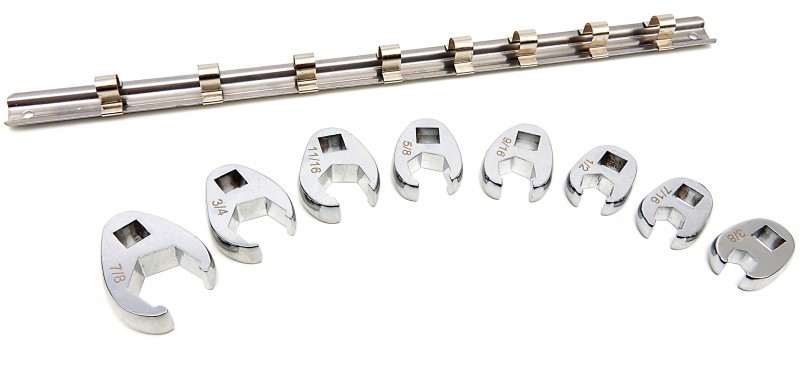 Stahlkaiser 8-delige Kraaienpootsleutel Set In Inch Met 3/8 inch Opname