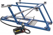 HBM 2.500 kg poetsbrug, autobrug, bandenbrug, verstelbaar, extra laag, voetpedaal, 6 standen, 8,5 bar
