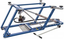 HBM 2.500 kg poetsbrug, autobrug, bandenbrug, verstelbaar, extra laag, voetpedaal, 6 standen, 8,5 bar
