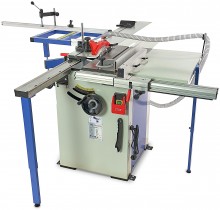 HBM 1600 Professionele Paneelzaag - Cirkelzaagtafel met Roltafel, 2200 W, 230 V, 25,4 cm Zaagblad
