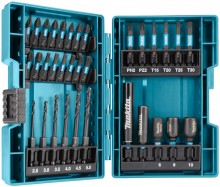 Makita boor-/slagschroefbitset 33-delig B-66896 voor metaal, beton en hout Makita boor-/slagschroefbitset 33-delig B-66896 voor metaal, beton en hout