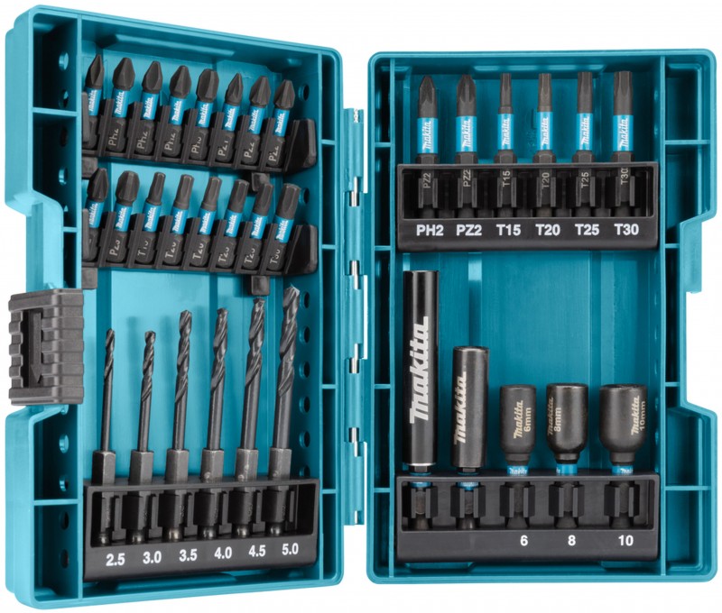 Makita boor-/slagschroefbitset 33-delig B-66896 voor metaal, beton en hout