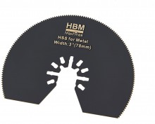 HBM 78 mm HSS Half Rond Zaagblad voor Metaal, Hout en Plastic voor Multitool HBM 78 mm HSS Half Rond Zaagblad voor Metaal, Hout en Plastic voor Multitool