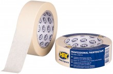 HPX maskeringstape cremehvid 38 mm x 50 m varmebestandig op til 60 °C.