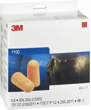 3M Oordoppen 37 dB, zonder koord, 200 paar per doos, 1100