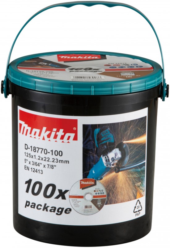 Makita skæreskive RVS 125 mm 1,2 mm korn 60 100 stk D-18770-100