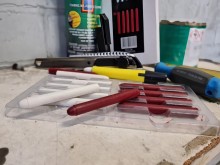 Toolpack Markeerstiftjes Navulling Set 10x Rood en Wit, Veelkleurig