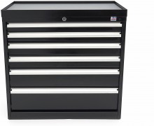 HBM Profi Gereedschapskast 6 Laden 88 x 58 x 80 cm Zwart, Gevuld, 126 kg