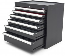HBM Profi Gereedschapskast 6 Laden 88 x 58 x 80 cm Zwart, Gevuld, 126 kg