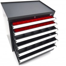 HBM Profi Gereedschapskast 6 Laden 88 x 58 x 80 cm Zwart, Gevuld, 126 kg