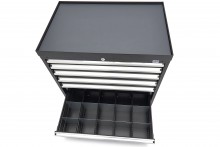 HBM Profi Gereedschapskast 6 Laden 88 x 58 x 80 cm Zwart, Gevuld, 126 kg
