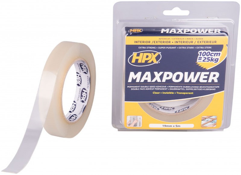 HPX Max Power transparante bevestigingstape 2 m en 5 m