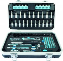 Quantool 116-delige dopsleutelset Q25003 met opbergkoffer van polyethyleen