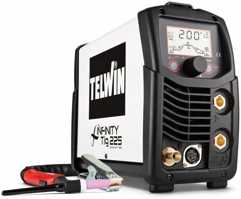 Telwin Infinity TIG 225 DC-HF/Lift 230 V Inverter Lasapparaat Geventileerd Met Overspanningsbeveiliging