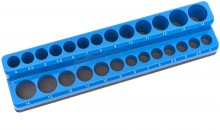 HBM magnetische accessoirehouder 26-delig 1/4 inch metrisch, blauw, 234x54x36 mm