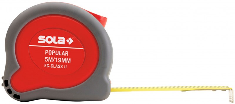 Sola Rolbandmaat Popular PP3 8 m, centimeter en millimeter

