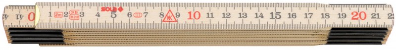 Sola foldemeter træ 10-delt 2 m 240 mm centimeter millimeter