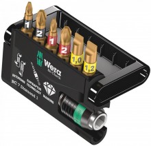 Wera Bit-Check 7 Diamond 7-delig Sleufkop en Philips 1/4 inch Staal met opbergkoffer Wera Bit-Check 7 Diamond 7-delig Sleufkop en Philips 1/4 inch Staal met opbergkoffer