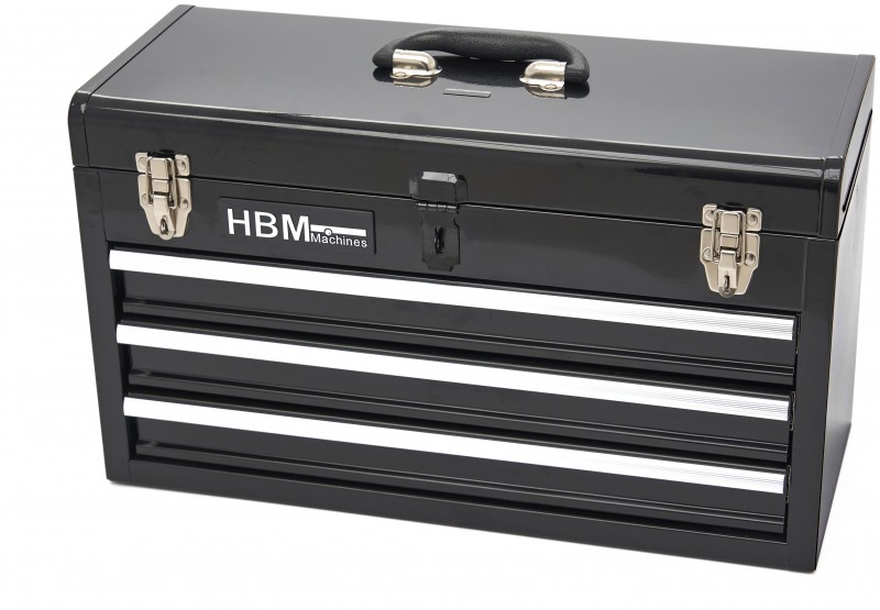 HBM gereedschapskist met 3 laden zwart, 8,2 kg, 595 x 275 x 370 mm HBM gereedschapskist met 3 laden zwart, 8,2 kg, 595 x 275 x 370 mm