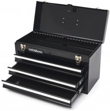 HBM gereedschapskist met 3 laden zwart, 8,2 kg, 595 x 275 x 370 mm HBM gereedschapskist met 3 laden zwart, 8,2 kg, 595 x 275 x 370 mm
