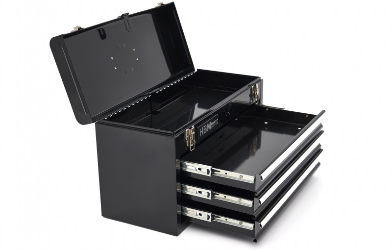 HBM gereedschapskist met 3 laden zwart, 8,2 kg, 595 x 275 x 370 mm HBM gereedschapskist met 3 laden zwart, 8,2 kg, 595 x 275 x 370 mm
