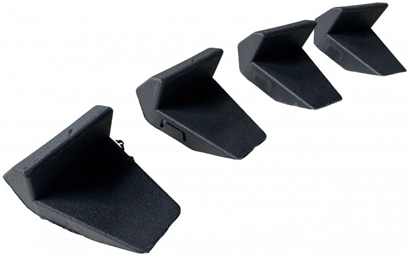 HBM Beschermkappen 4 stuks voor HBM Professionele Bandendemonteermachine 9253/K9254, zwart, 50 x 40 x 13,5 mm