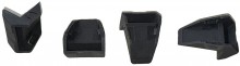 HBM Beschermkappen 4 stuks voor HBM Professionele Bandendemonteermachine 9253/K9254, zwart, 50 x 40 x 13,5 mm