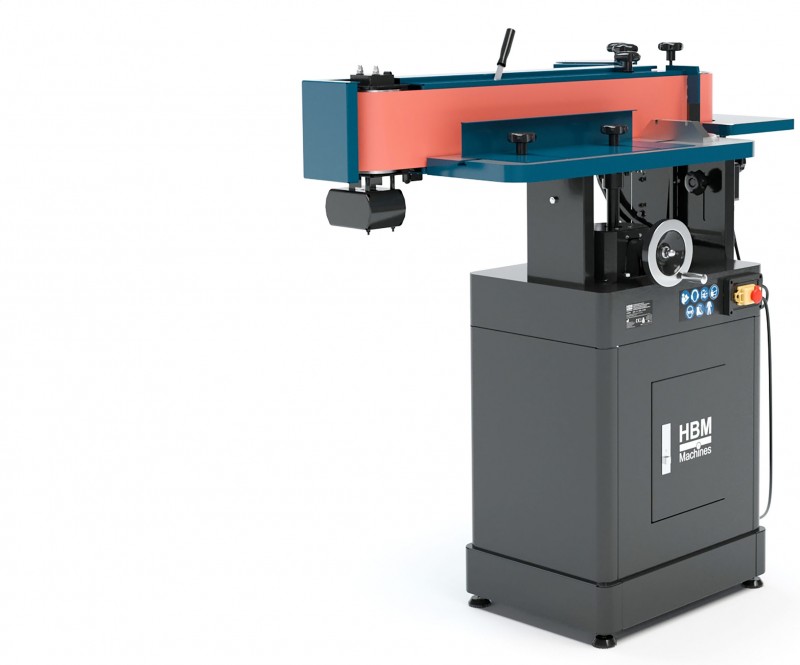 HBM oscillerende bandschuurmachine 150 x 2260 mm 230 V, tafel, kantelbaar, onderstel, 2,2 kW, hout