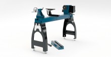 HBM variabele houtdraaibank 1200 x 460 mm, kantelbaar, M33, MT2, 3200 rpm