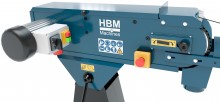 HBM metaal bandschuurmachine 150 x 2000 mm, 2,8 kW, 400 V, bandsnelheid 29 m/s
