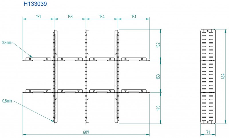 HBM Tussenschot Set 100 mm voor 1 Lade
HBM Tussenschot Set 100 mm voor 1 Lade