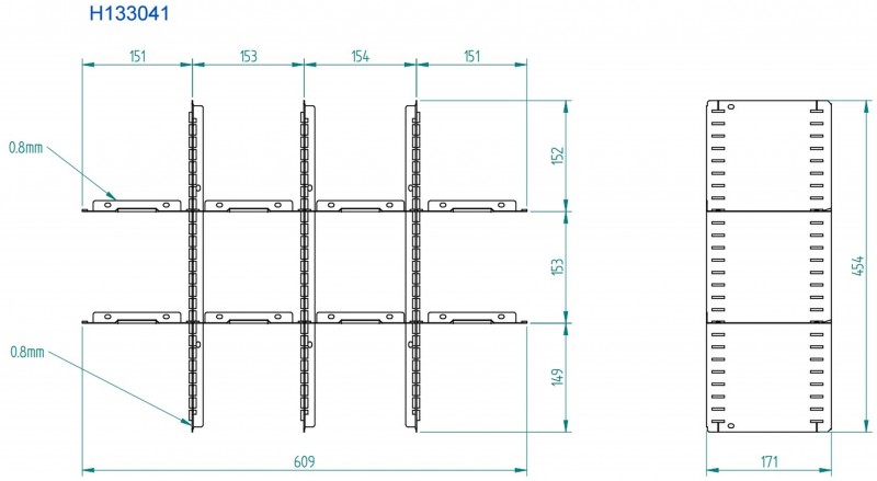 HBM Tussenschot Set 200 mm voor 1 Lade, Gevuld: Ja HBM Tussenschot Set 200 mm voor 1 Lade, Gevuld: Ja