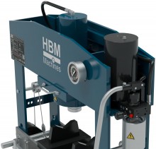 HBM werkplaatspers 75 ton, slag 250 mm, bereik 170-884 mm, 435 kg
