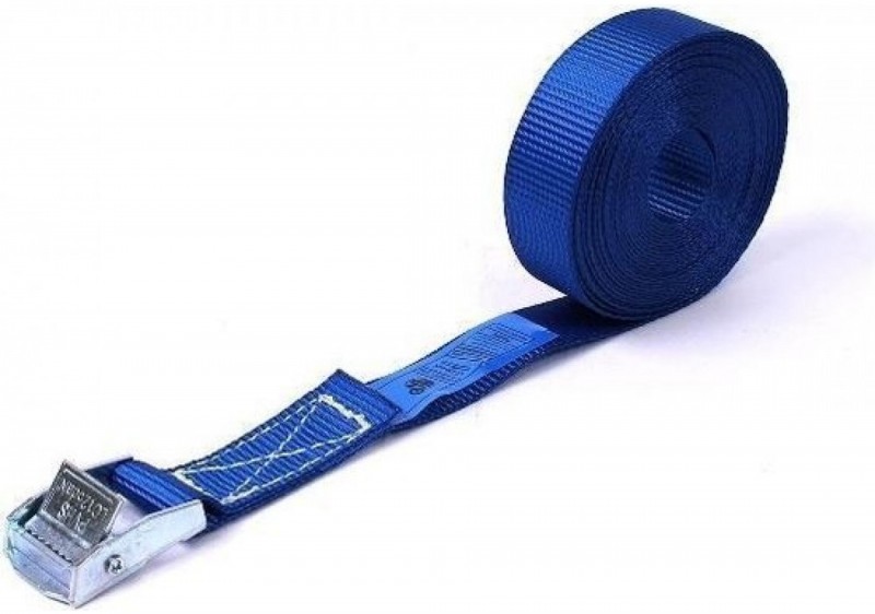 Cover spanband met klemgesp 2,5 m x 25 mm, 2 stuks, blauw, 500 kg
