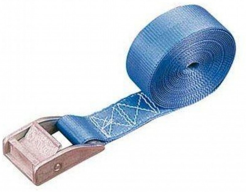 Cover spanband met klemgesp 5 m x 25 mm blauw