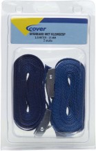 Cover spanband met klemgesp 2,5 m x 25 mm, 2 stuks, staal, blauw