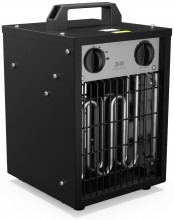 HBM elektrisk heater 2000 W med termostat, 3 trin, 120 m³/h, egnet til 40 m², sort.