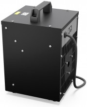HBM elektrisk heater 2000 W med termostat, 3 trin, 120 m³/h, egnet til 40 m², sort.
