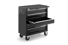 HBM gereedschapswagen 5 laden 62 cm zwart met slot, 4 wielen, 125 mm
